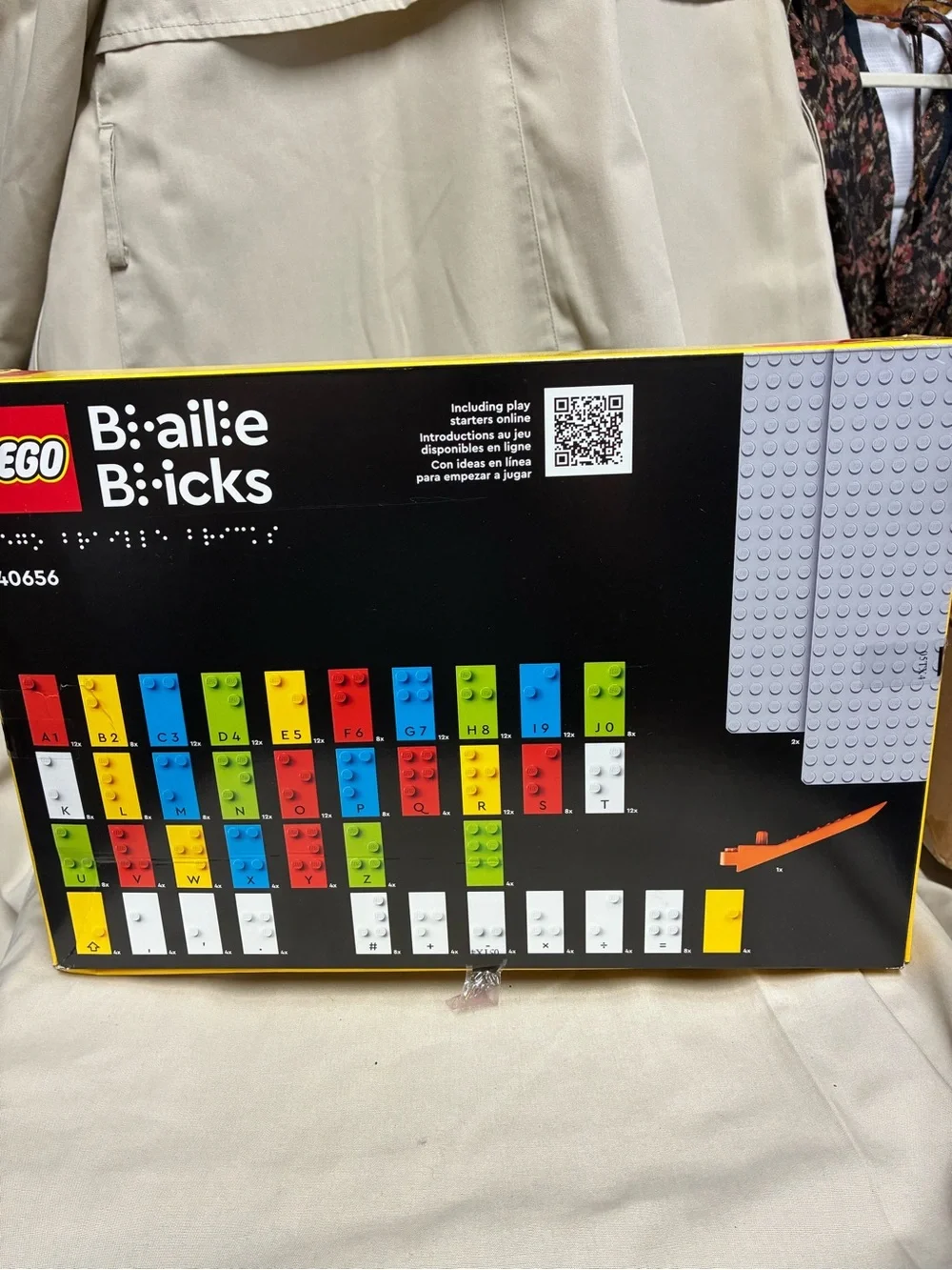 NIB Lego Braille Bricks 40656 English Alphabet 287 Pc